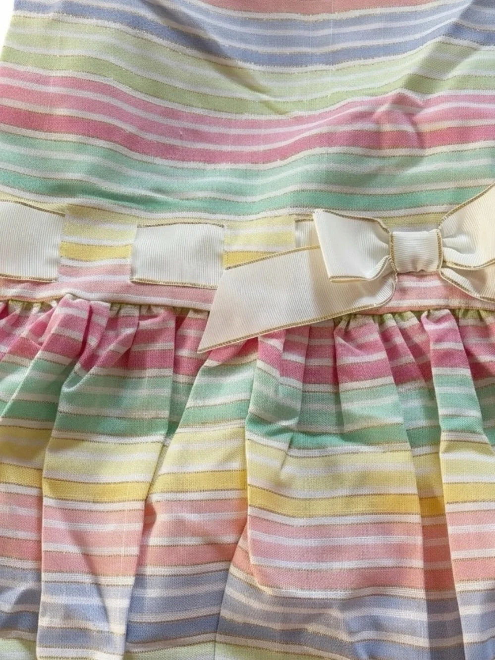 NWT Bonnie Jean Pastel Stripe Party Dress – Girls Size 7